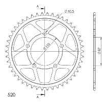 Supersprox Steel Edge roue d`entrainement 520 - 46Z (noir)