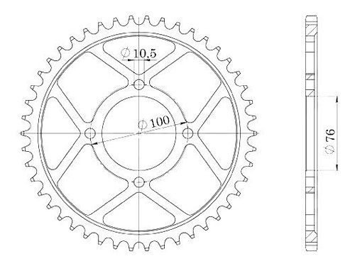 Supersprox acier roue d`entrainement 530 - 40Z (noir)