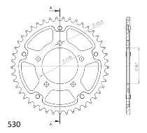 Supersprox Stealth rocchetto per catena 530 - 45Z (nero)