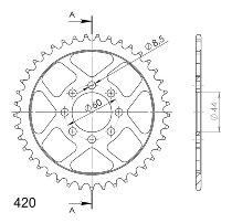 Supersprox Steel Chain wheel 420 - 41Z (black)