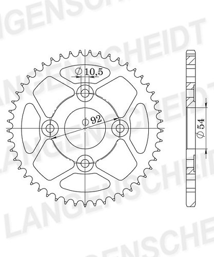 Supersprox acier roue d`entrainement 428 - 50Z (noir)