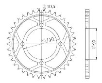 Supersprox Stahl-Kettenrad 530 - 38Z (schwarz)