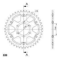 Supersprox Stealth rocchetto per catena 520 - 41Z (oro)