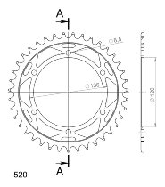 Supersprox acciaio rocchetto per catena 520 - 37Z (nero)