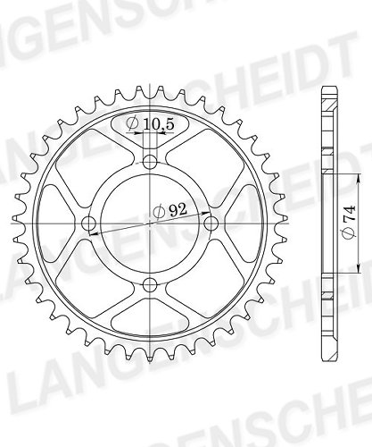 Supersprox acier roue d`entrainement 530 - 39Z (noir)