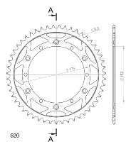 Supersprox Stealth Chain wheel 520 - 51Z (blue)