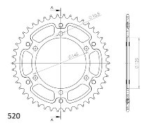 Supersprox Stealth Chain wheel 520 - 46Z (black)