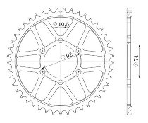 Supersprox Steel Chain wheel 530 - 45Z (black)