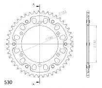 Supersprox Stealth rocchetto per catena 530 - 44Z (nero)