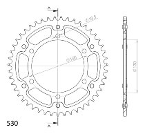 Supersprox Stealth rocchetto per catena 530 - 47Z (nero)