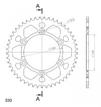 Supersprox aluminium roue d`entrainement 530 - 50Z (noir)