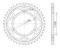 Supersprox acciaio rocchetto per catena 530 - 38Z (nero)