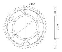 Supersprox Steel Chain wheel 532 - 43Z (black)