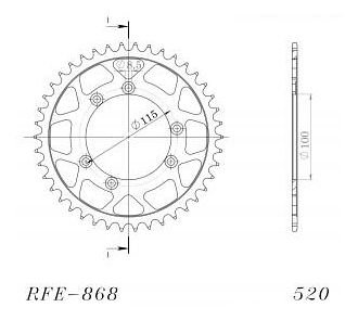 Supersprox acier roue d`entrainement 520 - 42Z (noir)