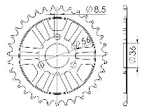 Supersprox acier roue d`entrainement 420 - 28Z (noir)