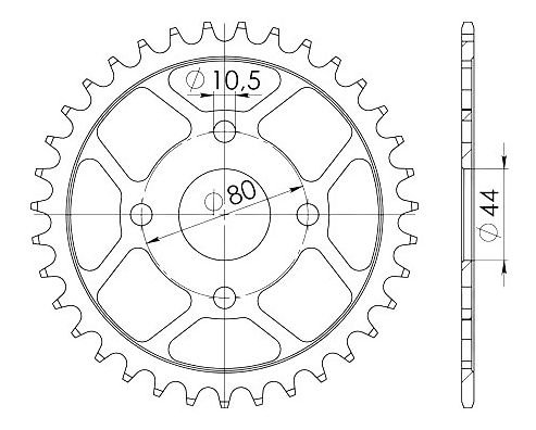 Supersprox Steel Chain wheel 520 - 28Z (black)