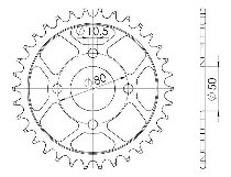 Supersprox acier roue d`entrainement 520 - 34Z (noir)