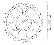 Supersprox acier roue d`entrainement 520 - 43Z (noir)