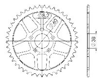 Supersprox acier roue d`entrainement 420 - 44Z (noir)