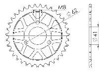 Supersprox acier roue d`entrainement 420 - 35Z (noir)