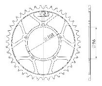 Supersprox Stahl-Kettenrad 520 - 44Z (schwarz)