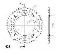 Supersprox Stealth Chain wheel 428 - 46Z (black)