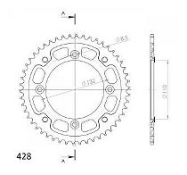 Supersprox Stealth Chain wheel 428 - 50Z (black)