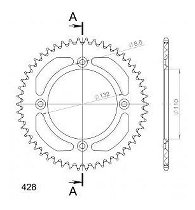 Supersprox aluminium roue d`entrainement 428 - 50Z (argent)