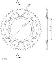 Supersprox Stealth Chain wheel 428 - 51Z (gold)