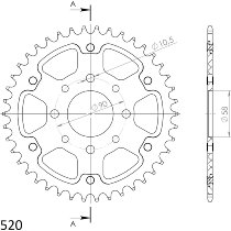 Supersprox Stealth rocchetto per catena 428 - 52Z (oro)