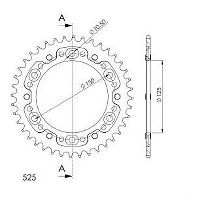 Supersprox Stealth rueda de cadena 525 - 40Z (oro)