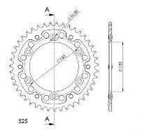 Supersprox Stealth rocchetto per catena 525 - 43Z (arancio)