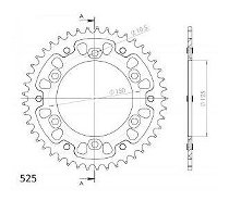 Supersprox Stealth rocchetto per catena 525 - 44Z (nero)