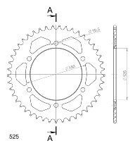 Supersprox aluminio rueda de cadena 525 - 45Z (anaranjado)