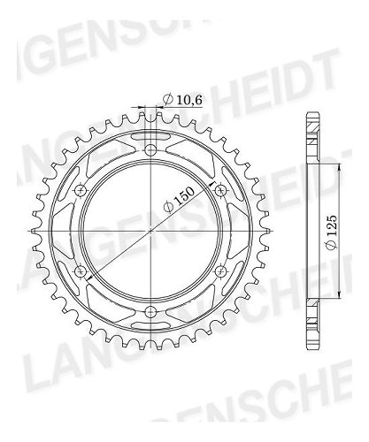 Supersprox Stealth roue d`entrainement 525 - 48Z (or)