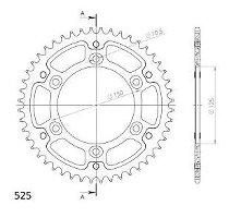 Supersprox Stealth Chain wheel 525 - 52Z (gold)