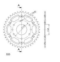 Supersprox Stealth Chain wheel 520 - 41Z (gold)