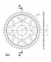 Supersprox acciaio rocchetto per catena 520 - 43Z (nero)