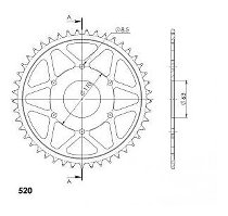 Supersprox Steel Edge roue d`entrainement 520 - 45Z (noir)