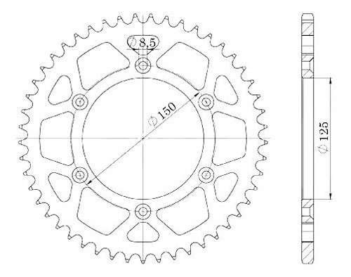 Supersprox acier roue d`entrainement 520 - 38Z (noir)