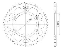 Supersprox acier roue d`entrainement 520 - 38Z (noir)