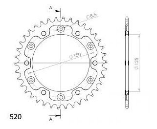 Supersprox Stealth-Kettenrad 520 - 38Z (blau)