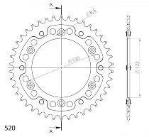 Supersprox Stealth rocchetto per catena 520 - 41Z (nero)