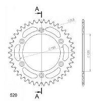 Supersprox aluminio rueda de cadena 520 - 42Z (argénteo)