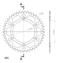 Supersprox Aluminium Chain wheel 520 - 45Z (gold)