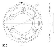 Supersprox Stealth rocchetto per catena 520 - 48Z (nero)