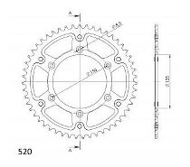 Supersprox Stealth Chain wheel 520 - 50Z (silver)