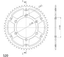 Supersprox Stealth rueda de cadena 520 - 54Z (oro)