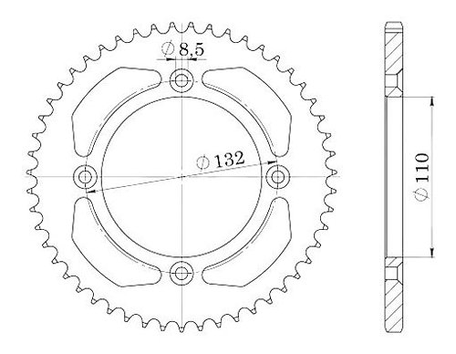 Supersprox acciaio rocchetto per catena 525 - 37Z (nero)