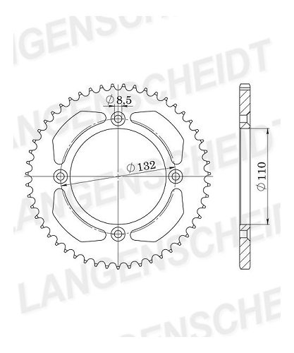 Supersprox acciaio rocchetto per catena 525 - 41Z (nero)